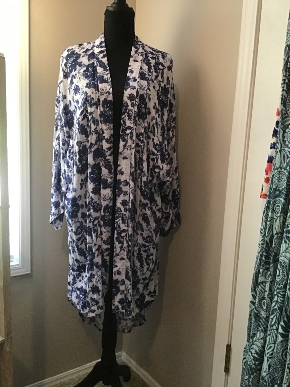 Kimono, New, Blue Floral